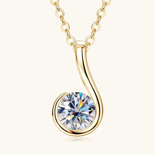 Moissanite Necklace Women's High - grade All - match 925 Silver - Rhyme - and - Chain