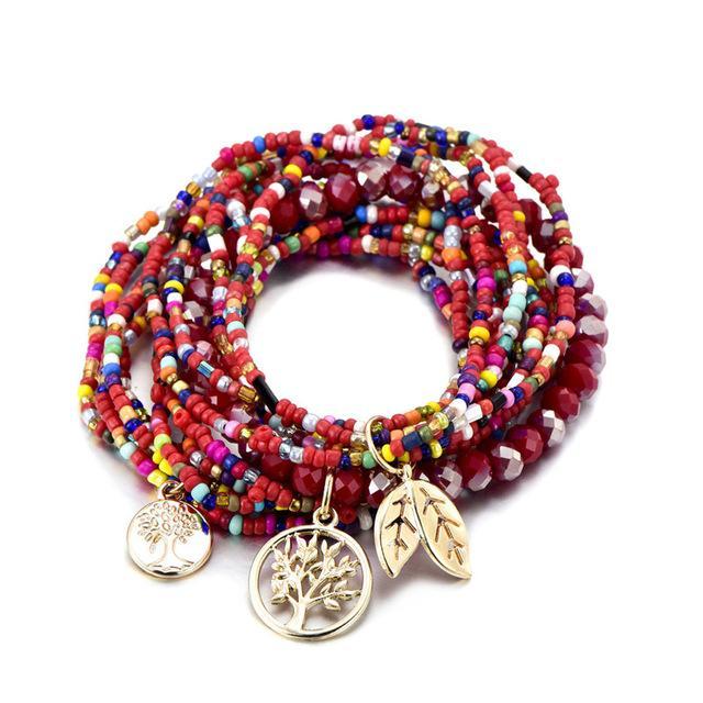 Multilayer Rice Bead Bracelet Bohemian Bracelet Bracelet - Rhyme - and - Chain