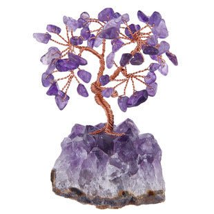 Natural Amethyst Ore Irregular Base Weeping Willow Crystal Desktop Decoration - Rhyme - and - Chain