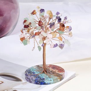 Natural Amethyst Ore Irregular Base Weeping Willow Crystal Desktop Decoration - Rhyme - and - Chain