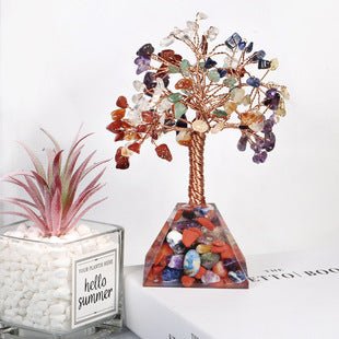 Natural Amethyst Ore Irregular Base Weeping Willow Crystal Desktop Decoration - Rhyme - and - Chain