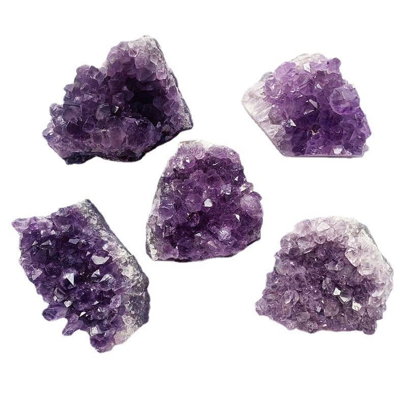 Natural Crystal Amethyst Block Ornaments - Rhyme - and - Chain