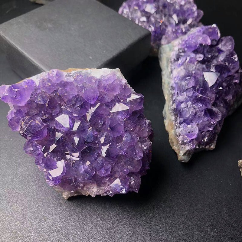 Natural Crystal Amethyst Block Ornaments - Rhyme - and - Chain