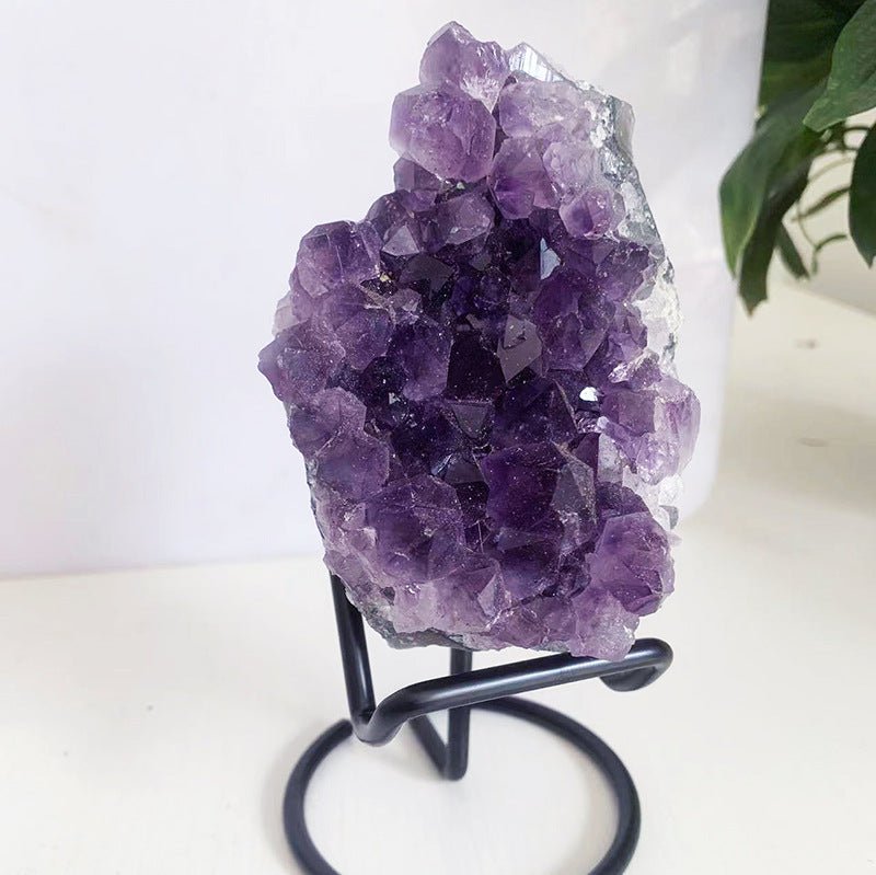 Natural Crystal Amethyst Block Ornaments - Rhyme - and - Chain