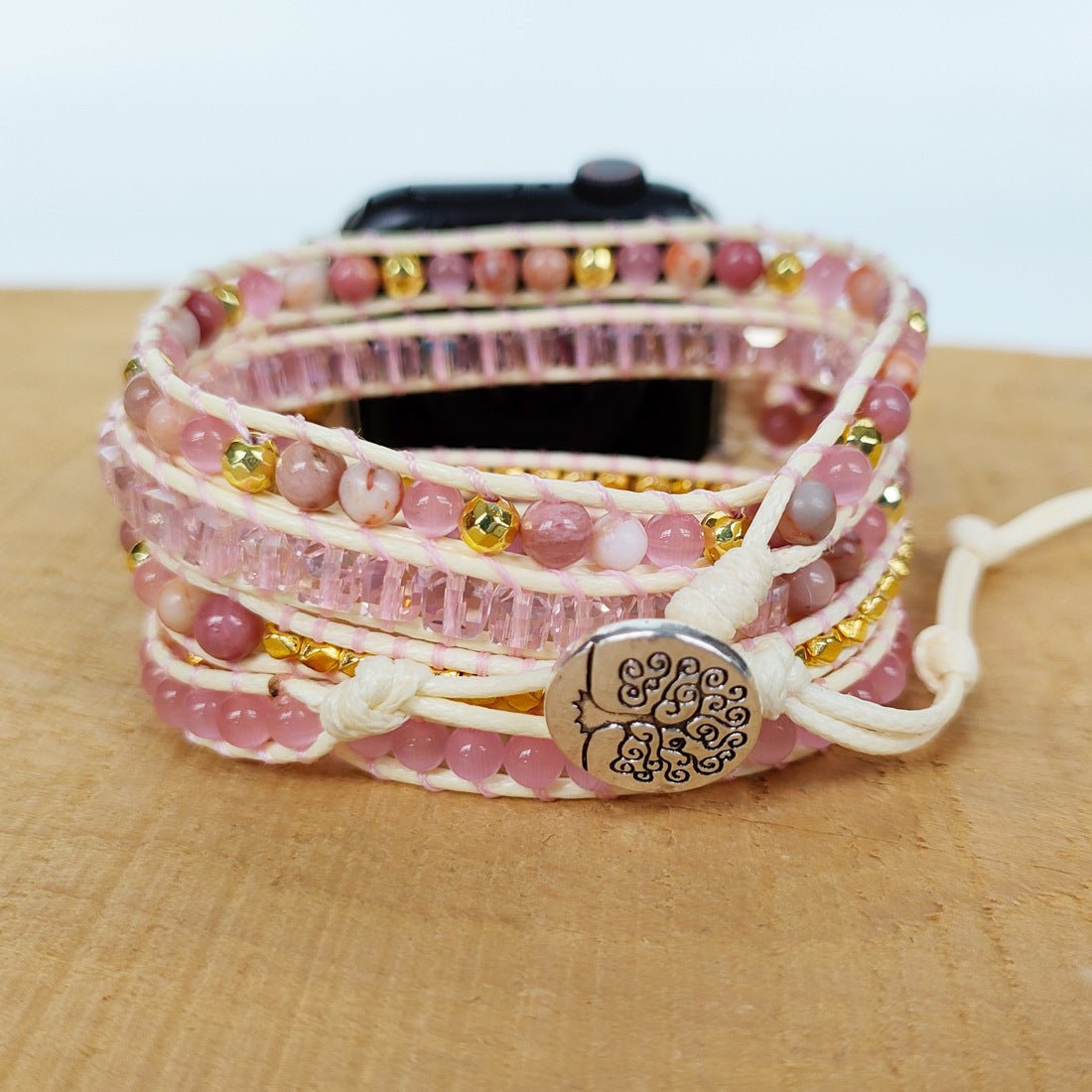 Natural Quartz Rough Woven Watch Band - Rhyme - and - Chain