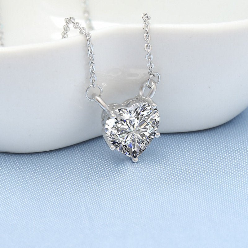 Pendant Moissanite Necklace Clavicle Chain - Rhyme - and - Chain