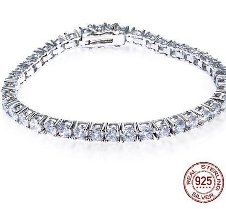 S925 Silver Bracelet 17 - 19cm Chain Length Optional Tennis Chain - Rhyme - and - Chain