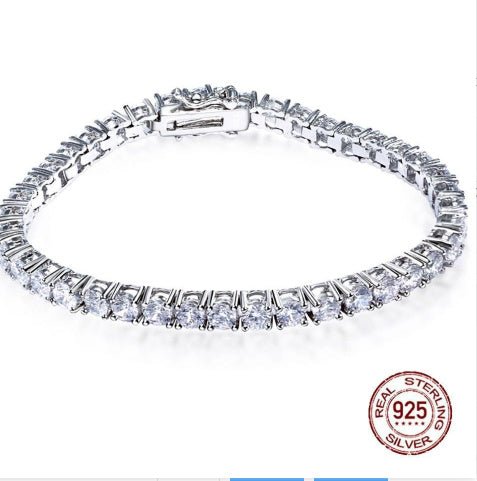 S925 Silver Bracelet 17 - 19cm Chain Length Optional Tennis Chain - Rhyme - and - Chain