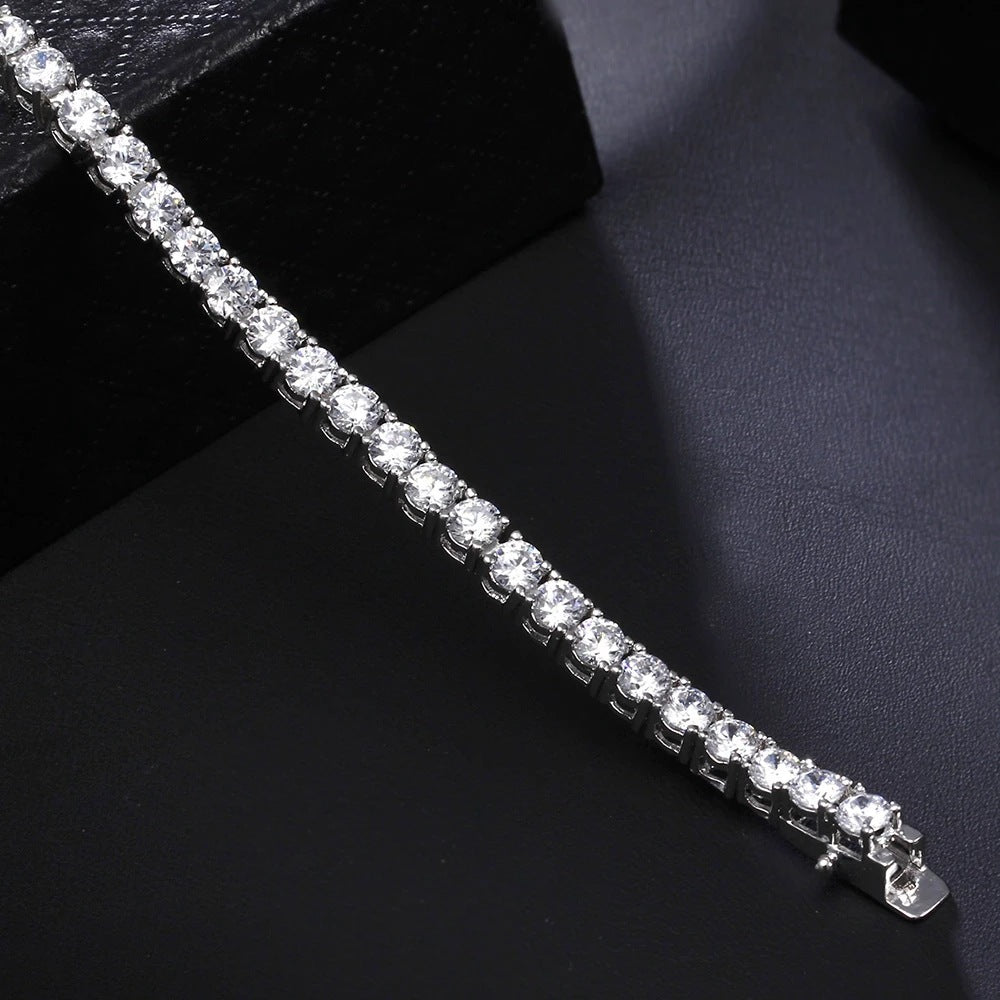 S925 Silver Bracelet 17 - 19cm Chain Length Optional Tennis Chain - Rhyme - and - Chain