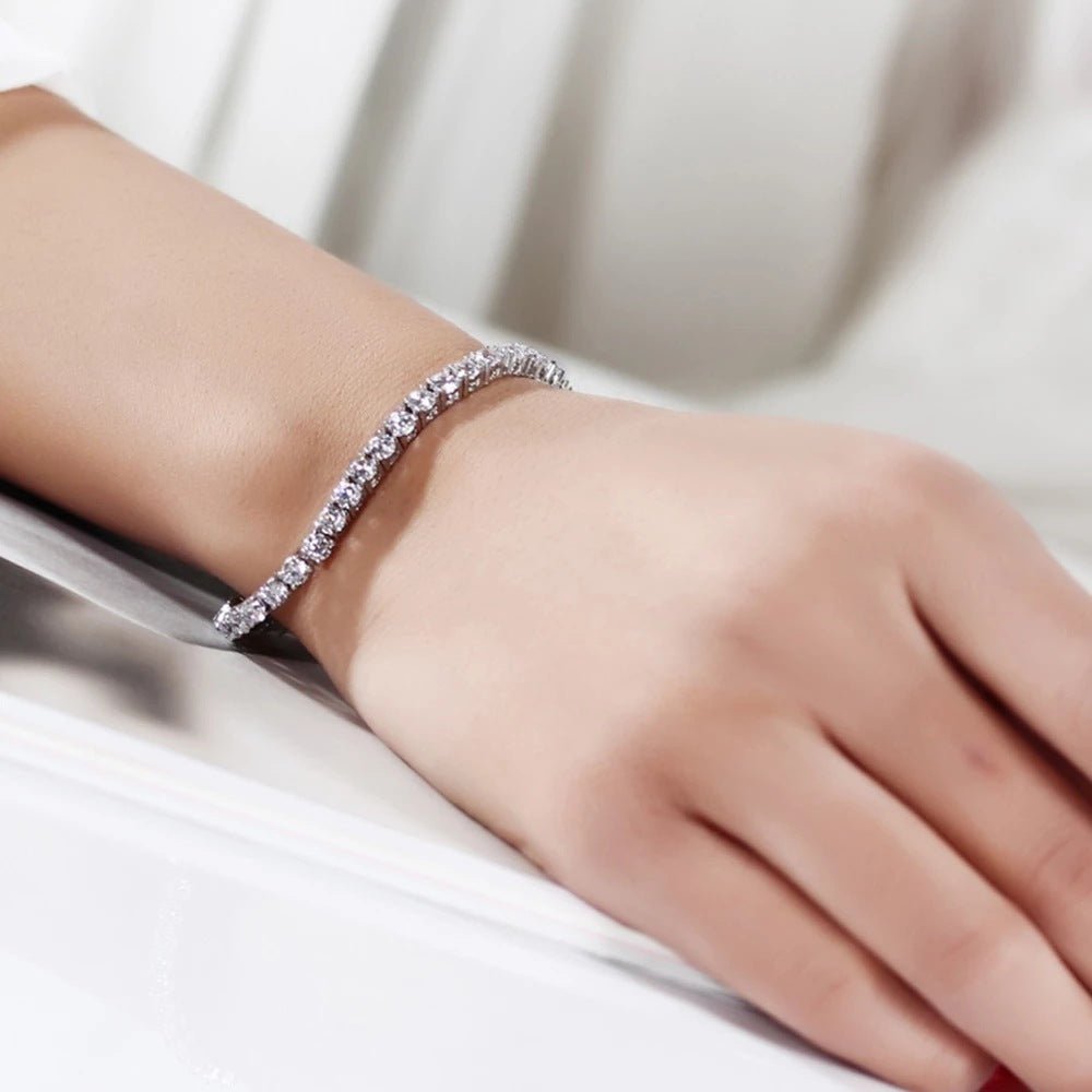 S925 Silver Bracelet 17 - 19cm Chain Length Optional Tennis Chain - Rhyme - and - Chain