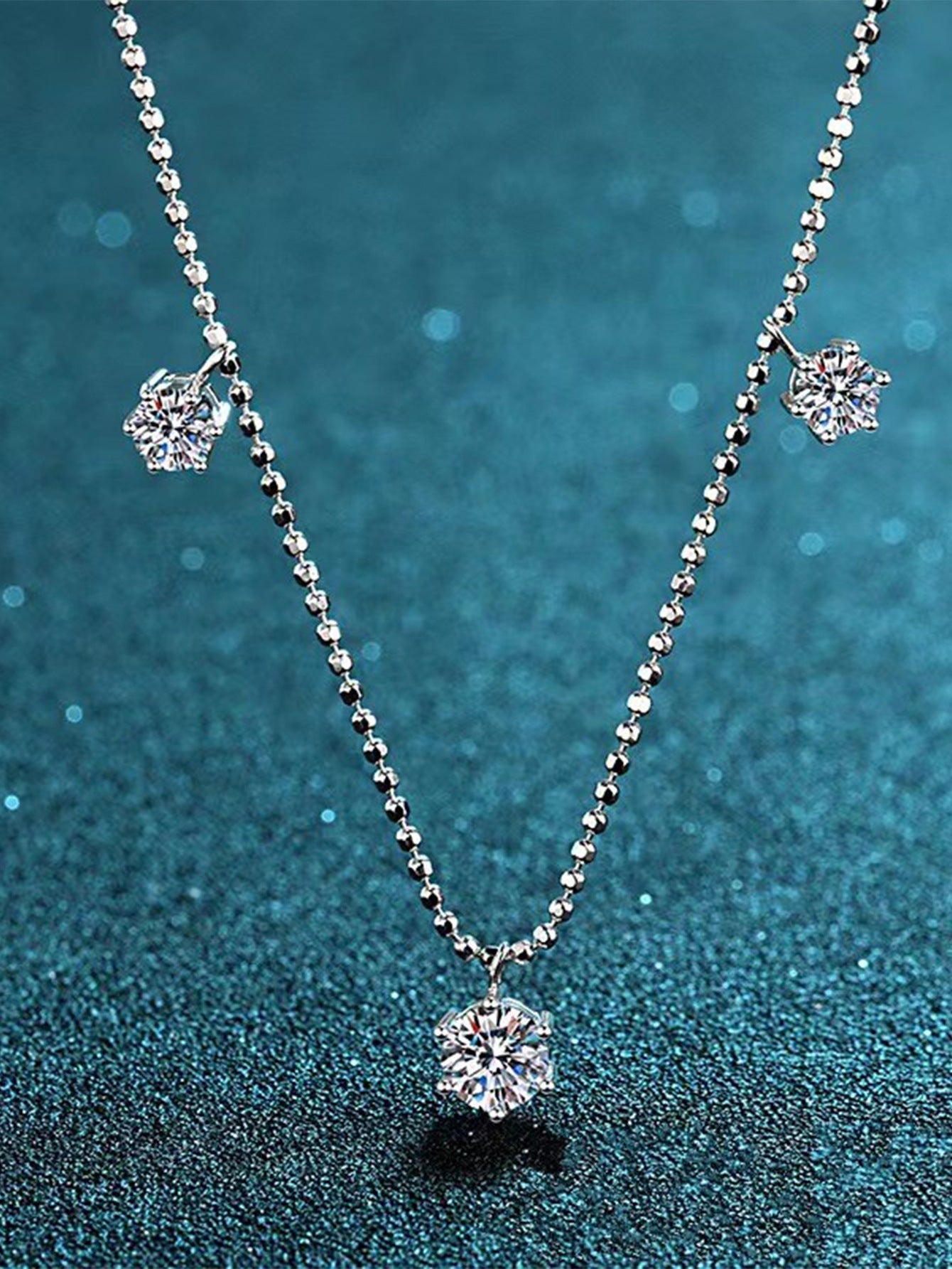 S925 Silver Moissanite Necklace Starry Clavicle Chain Female Niche - Rhyme - and - Chain