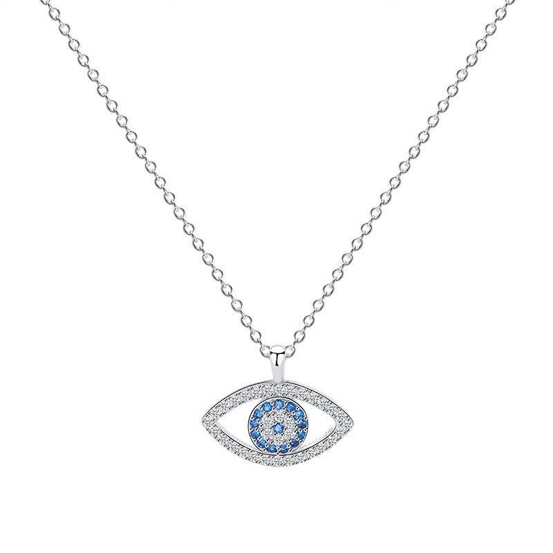 s925 Sterling Silver Atmospheric Demon Eye Necklace - Rhyme - and - Chain