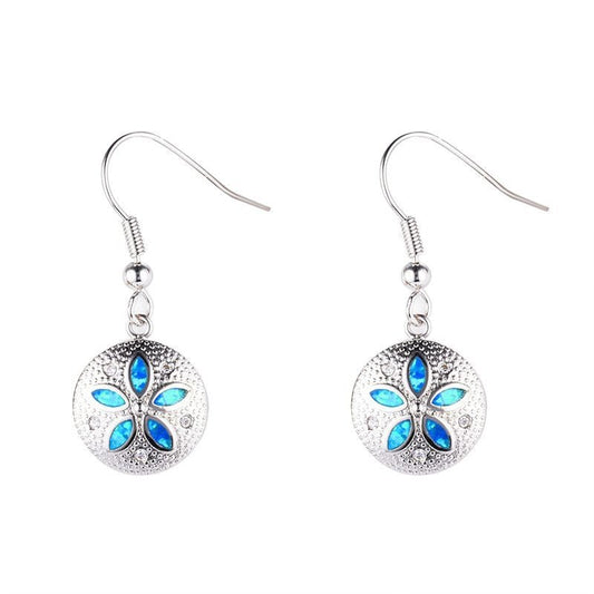 S925 sterling silver flower type ladies pendant earrings - Rhyme - and - Chain