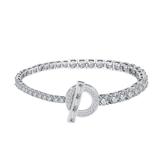 S925 Sterling Silver OT Buckle Bracelet Tennis Bracelet - Rhyme - and - Chain