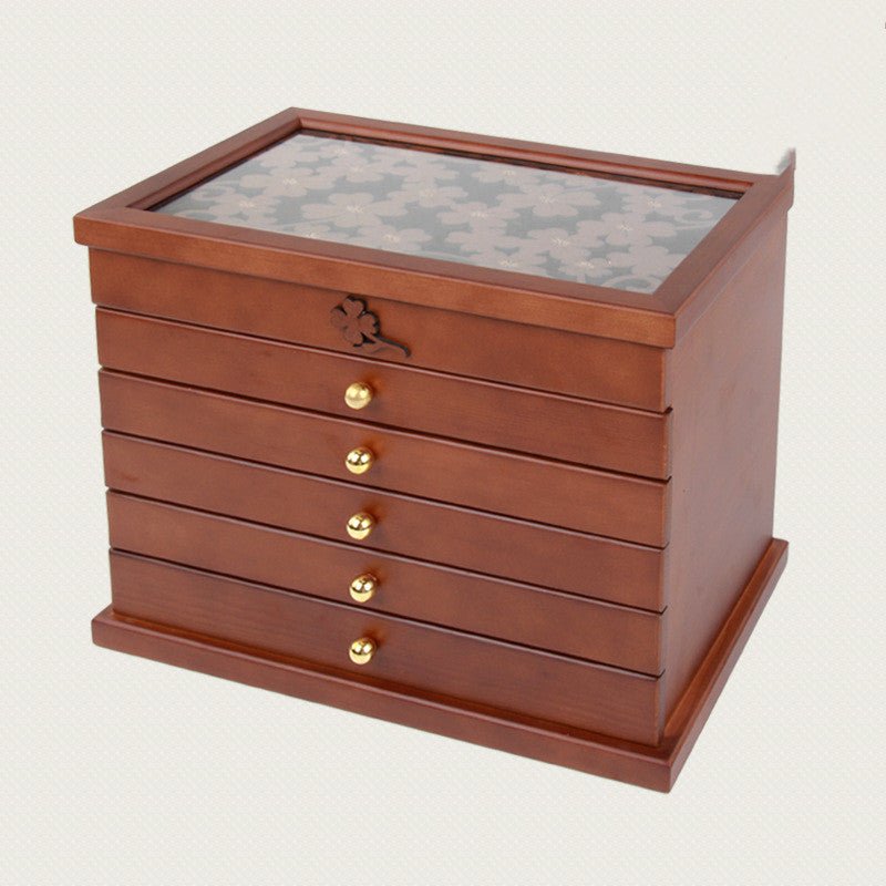 Solid Wooden Storage Jewelry Box - Rhyme - and - Chain