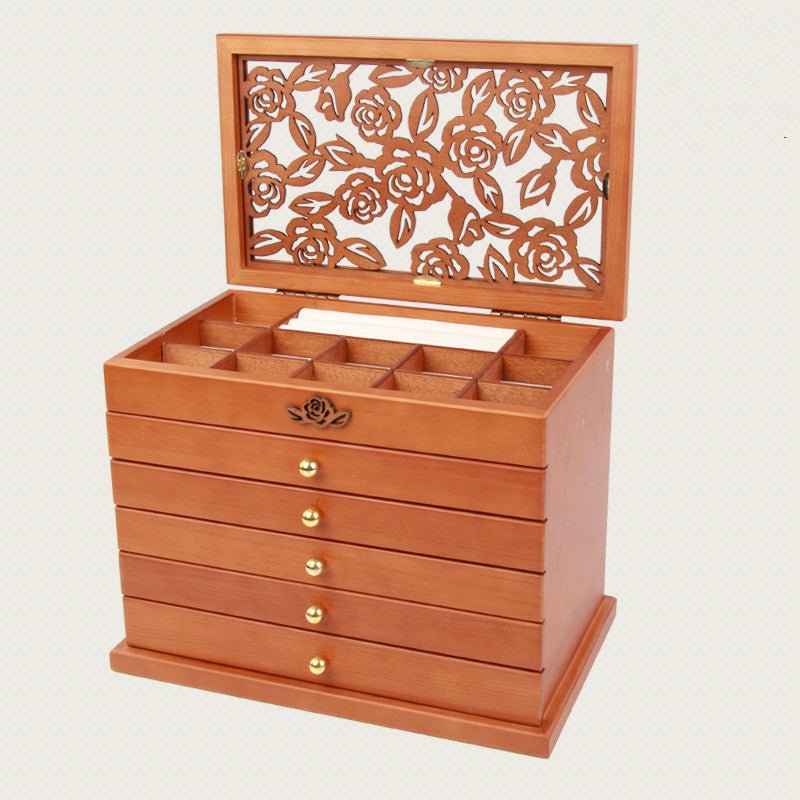 Solid Wooden Storage Jewelry Box - Rhyme - and - Chain