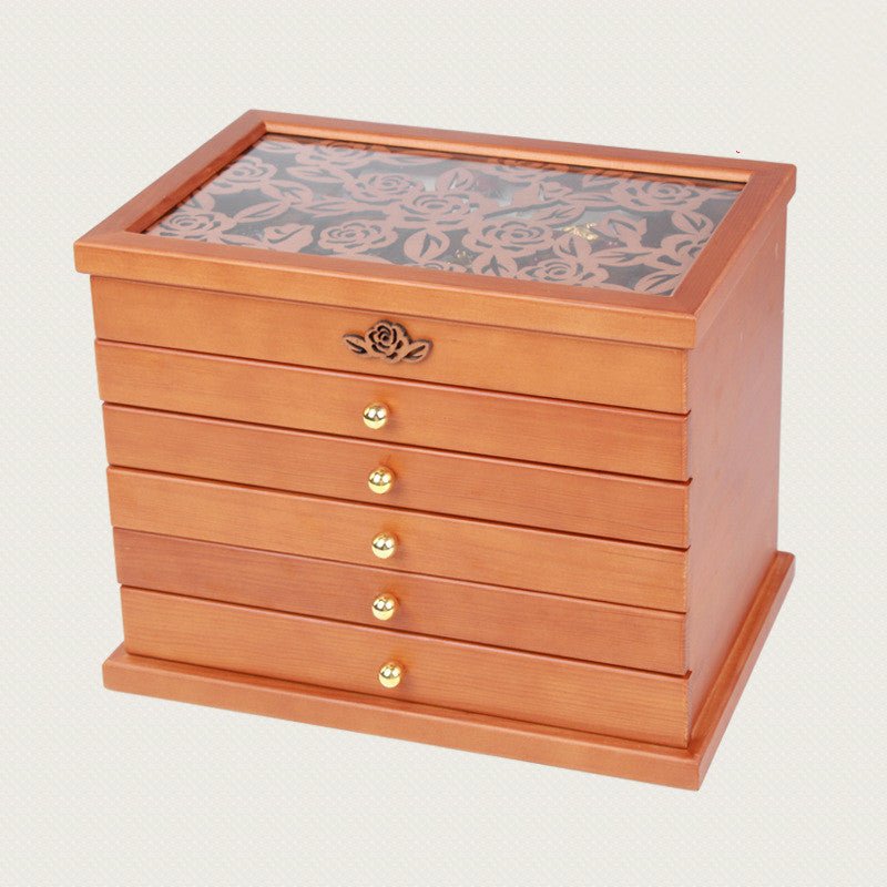 Solid Wooden Storage Jewelry Box - Rhyme - and - Chain