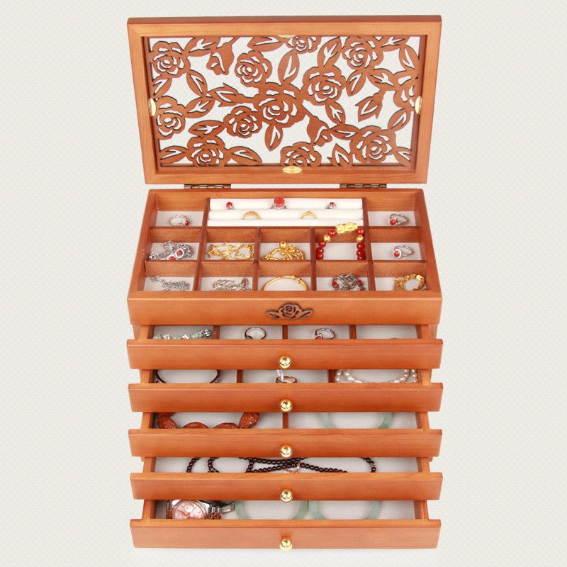 Solid Wooden Storage Jewelry Box - Rhyme - and - Chain