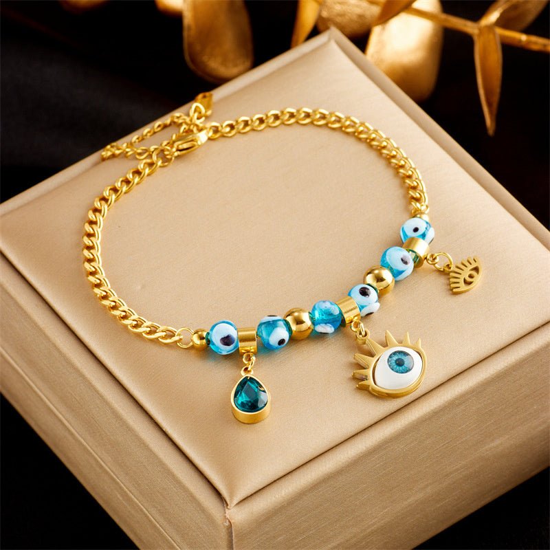 Stainless Steel Gold Plated Double Layer Bracelet Snake Chain - Rhyme - and - Chain