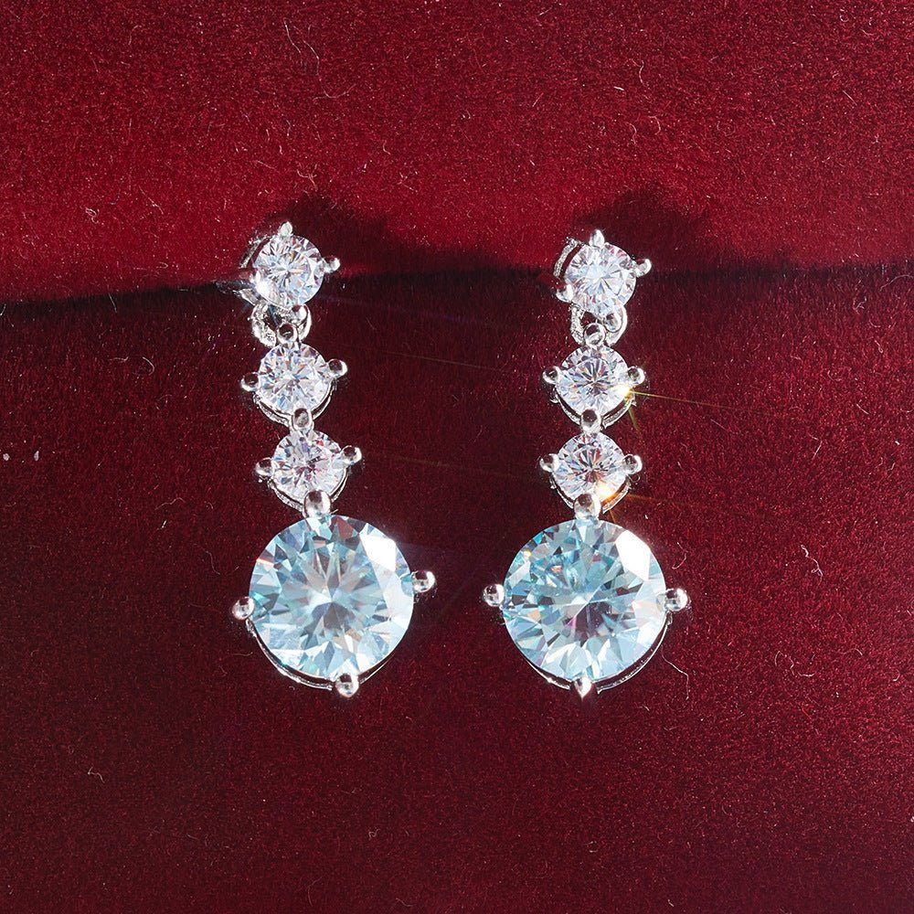 Stud Earrings Color Moissanite - Rhyme - and - Chain