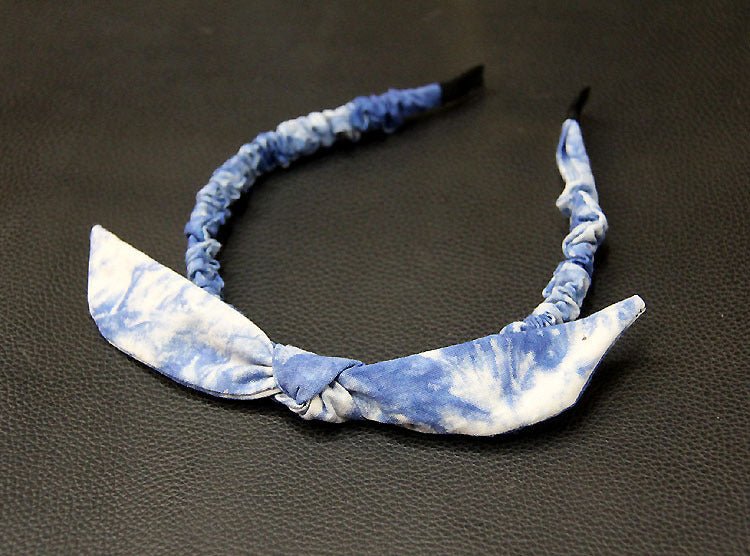 Tie Dye Printing Handmade Tie - flower Headband Yunnan Dali Bai Traditional Craftsmanship - Rhyme - and - Chain