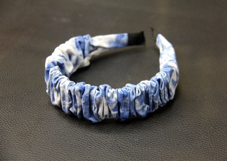 Tie Dye Printing Handmade Tie - flower Headband Yunnan Dali Bai Traditional Craftsmanship - Rhyme - and - Chain