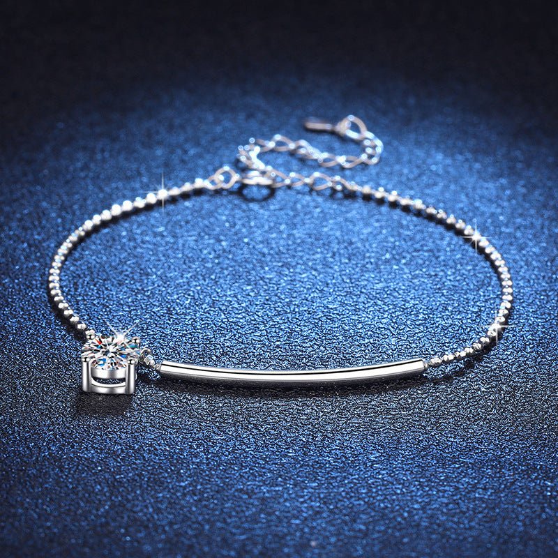 Women's Anklet Moissanite Bracelet - Rhyme - and - Chain