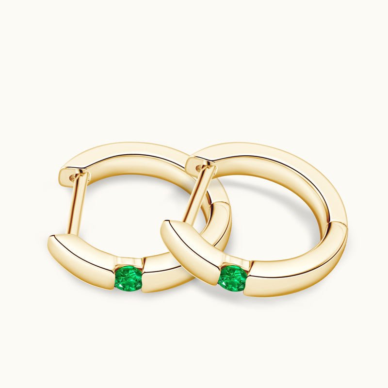 Women's Fashionable All - match Creative Emerald Earrings - Rhyme - and - Chain