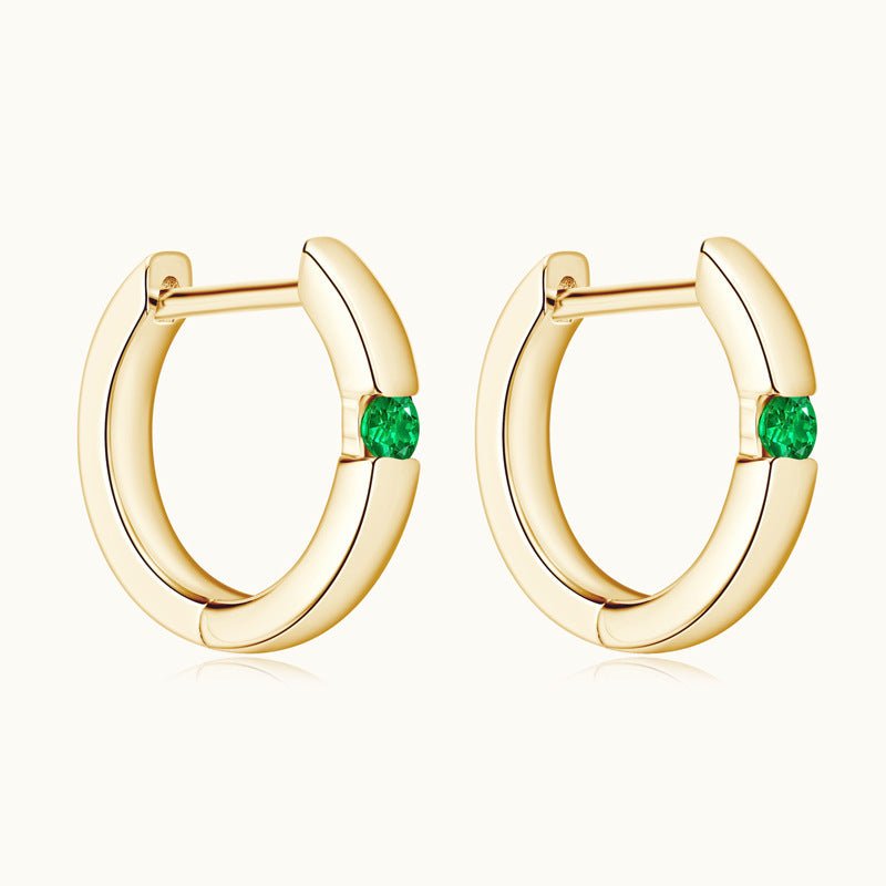 Women's Fashionable All - match Creative Emerald Earrings - Rhyme - and - Chain