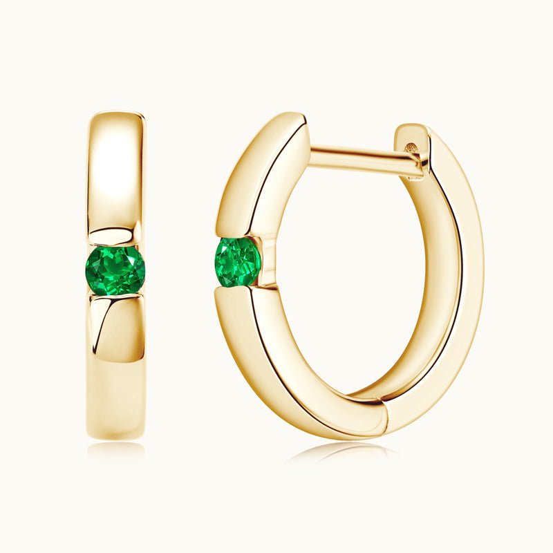 Women's Fashionable All - match Creative Emerald Earrings - Rhyme - and - Chain