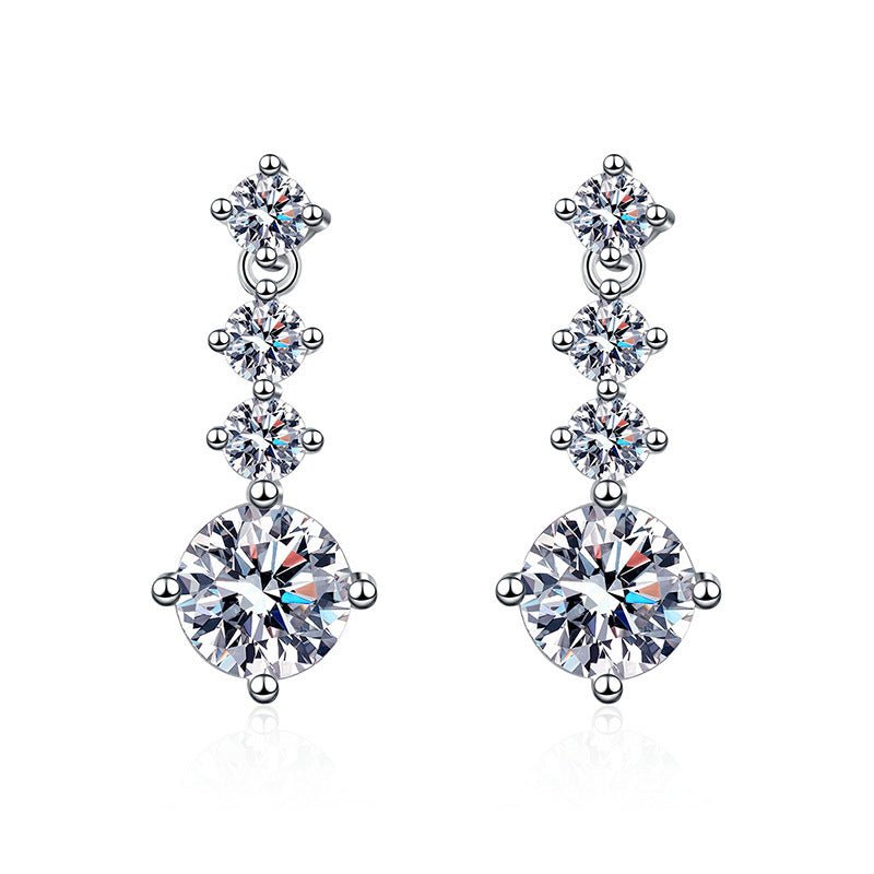 Women's Moissanite Earrings - Rhyme - and - Chain