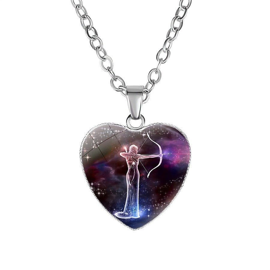 Women's Zodiac Heart Pendant Necklace - Rhyme - and - Chain